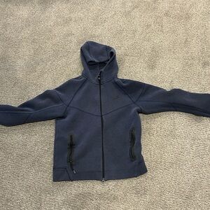 Nike Men's Dark Blue Hooded Jacket